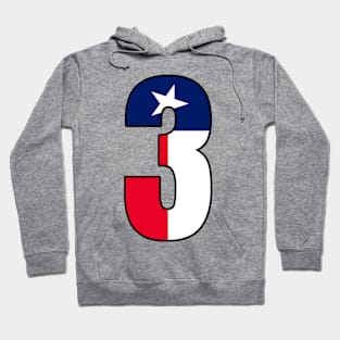 Number 3 Texas Flag Hoodie